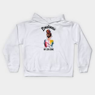 Loneliness my zen zone Kids Hoodie